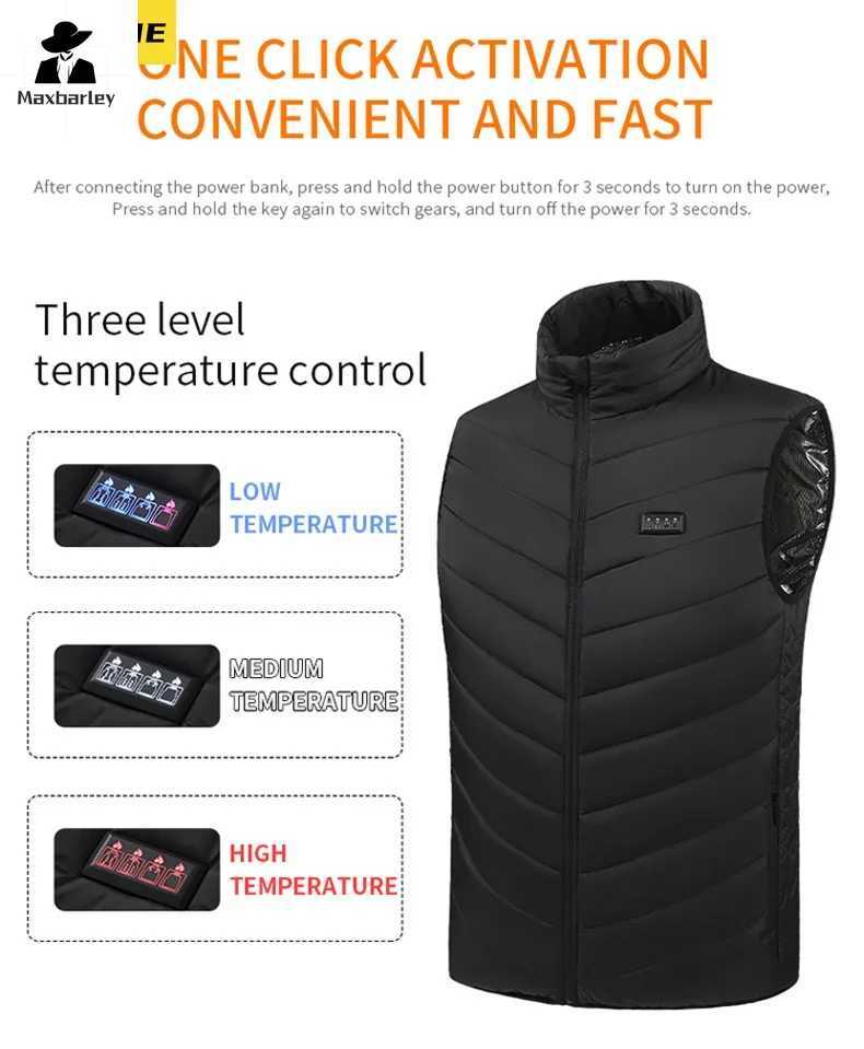 21 Areas Heated Vest Winter Mens Womens Motorcycle Jacket USB Electric Heating Jacket Heated Vests Moto Self Heating Clothing H251017