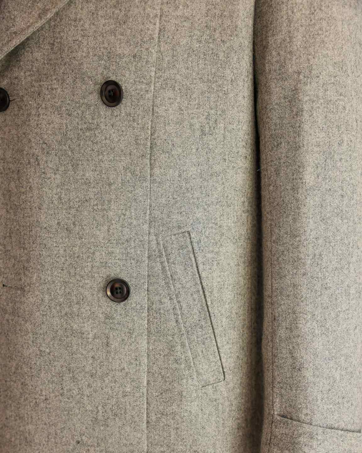 Casual Men Long Coat Wool Blend Double Breasted Autumn Winter Overcoat Business Office Work One Piece Custom Made