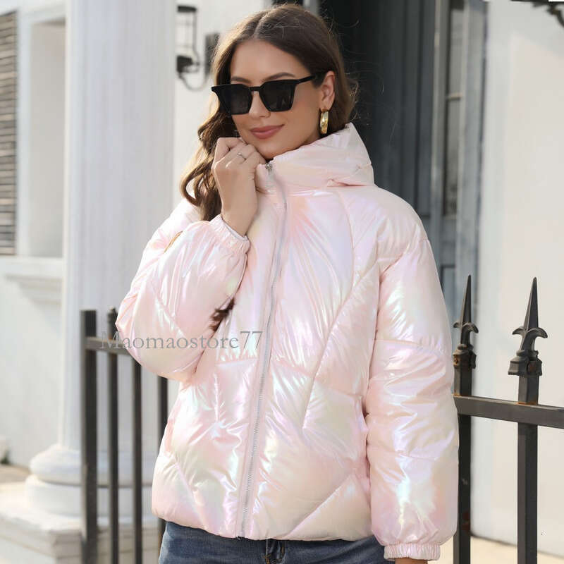 Fashionable Bright Hooded Bread Warm Cotton Jacket coats designer women goose coat women winter jacket women
