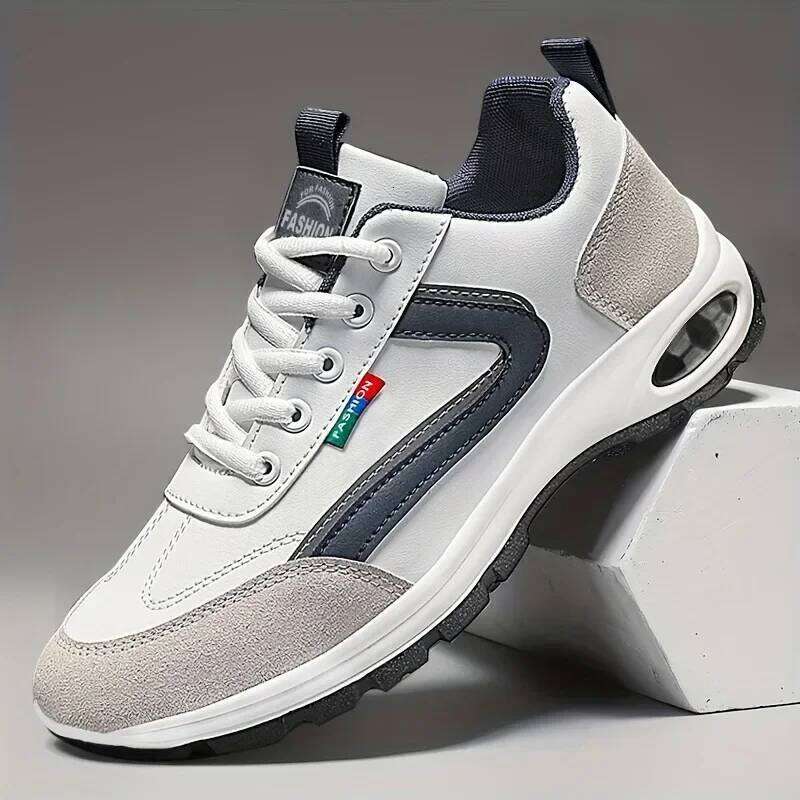 Men's Trendy Sports Lightweight Breathable Modern Non Slip Shoes Suede Detailing Outdoor Stylish Daily Wear Men Sneakers
