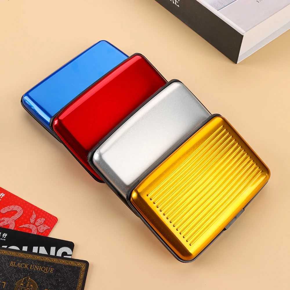 Aluminum AntiTheft Wallets RFID Blocking Credit Card Holder RFID Wallet Metal Waterproof ID Card Case Coin Purse for Men WomenW251017