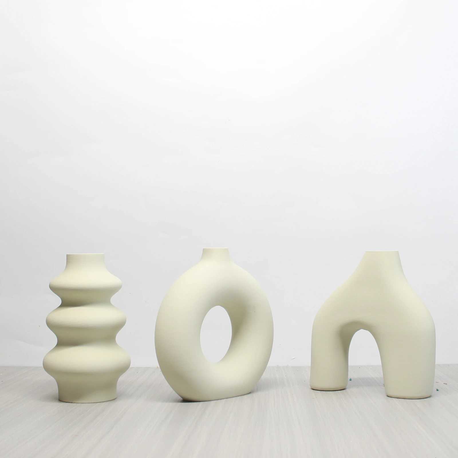 3 Pieces Creative Vase for Home Decoration Modern Vase Minimst Style Decorative Vase for Bookshelves Weddings Gifts Livi C251017