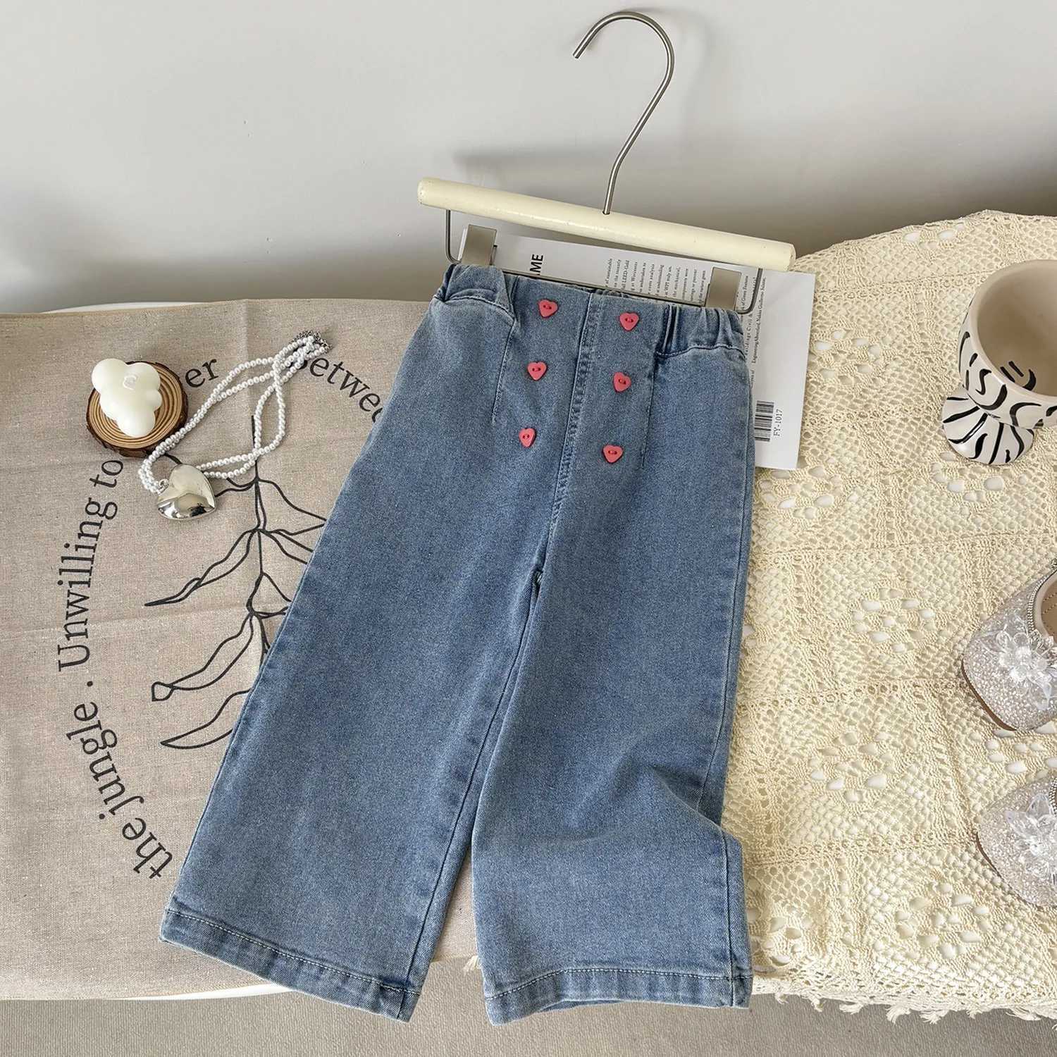 Girls Jeans Spring Autumn 2025 Children Fashion Denim Pants For Baby Girl Clothing Casual Trousers Kids Long Leggings Outfits 7YT251017
