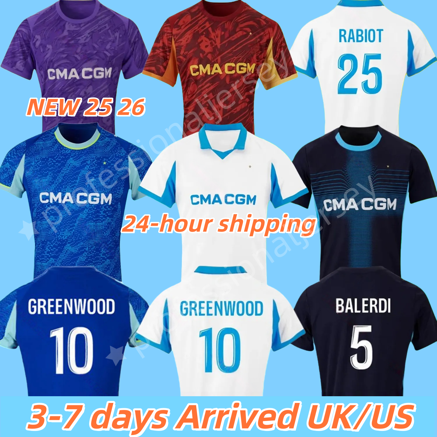 25 26 marseilL e Soccer jersey maillot de foot GREENWOOD 125th Anniversary 4th GOUIRI OUNAHI harit 2025 2026 OM Men Kids football shirt hommes enfants NDIAYE Mbemba