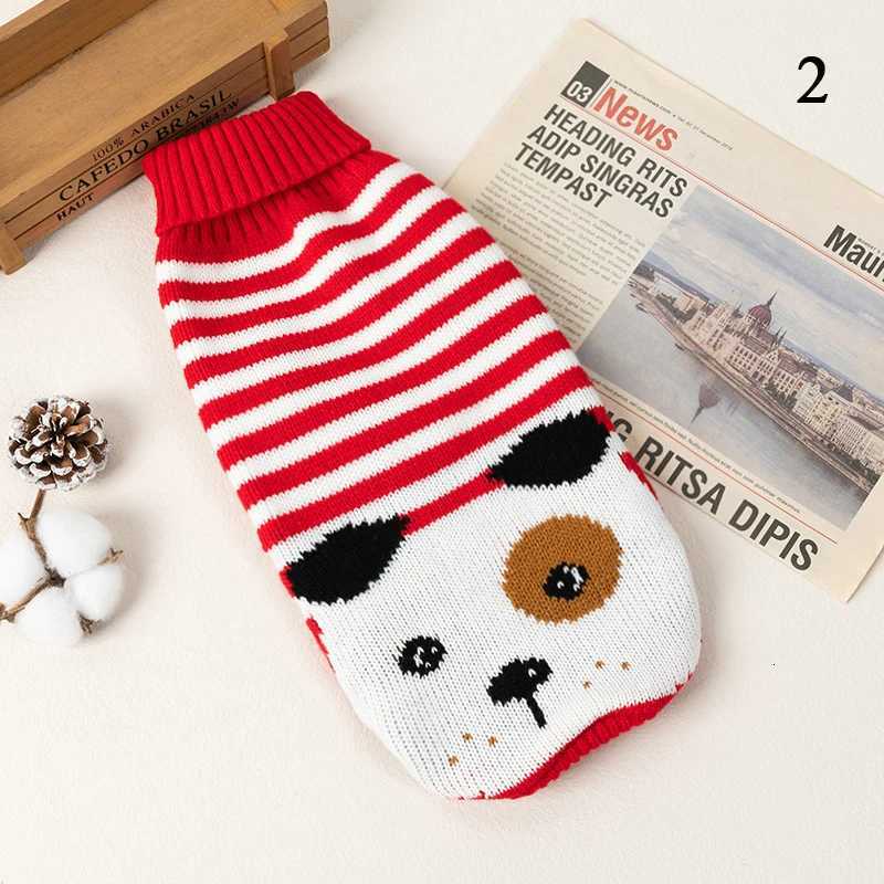 Winter Cartoon Dog Clothes Warm Christmas Sweater For Small Dogs Pet Clothing Knitting Crochet Pet Knitted Sweater Keep WarmW251017