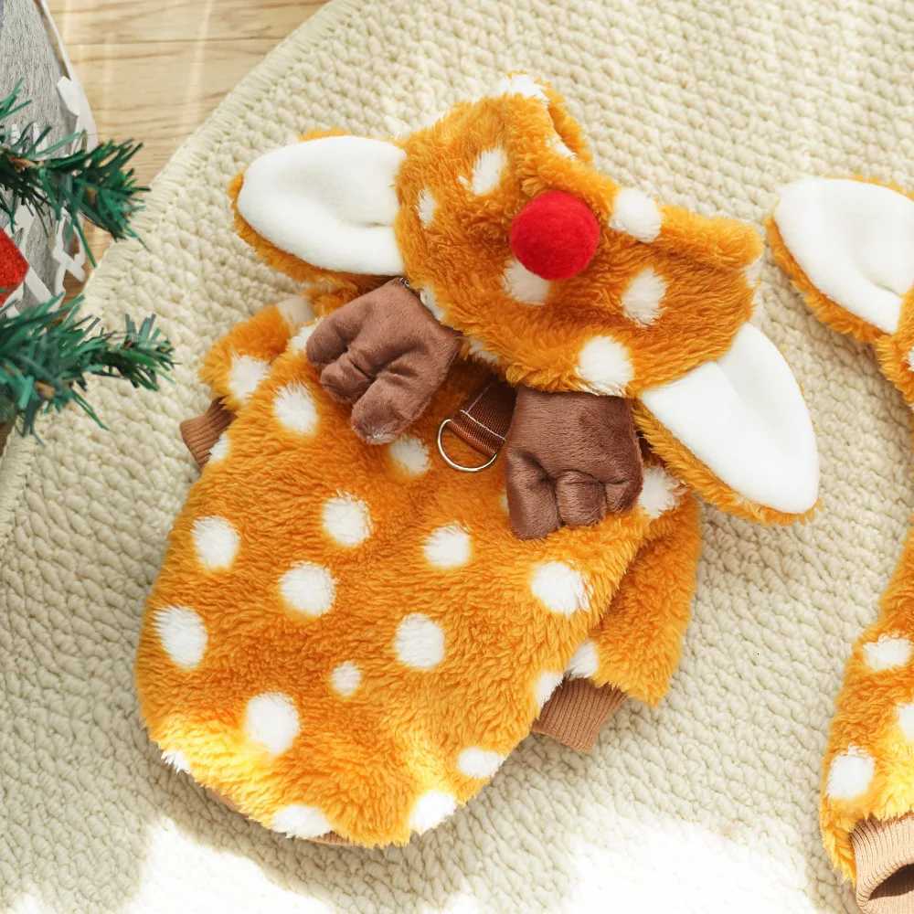 Cute Christmas Reindeer Pet Clothing Winter Dog Clothes Cat Costume Is a Musthave Item for Small Cats and Dogs During ChristmasW251017