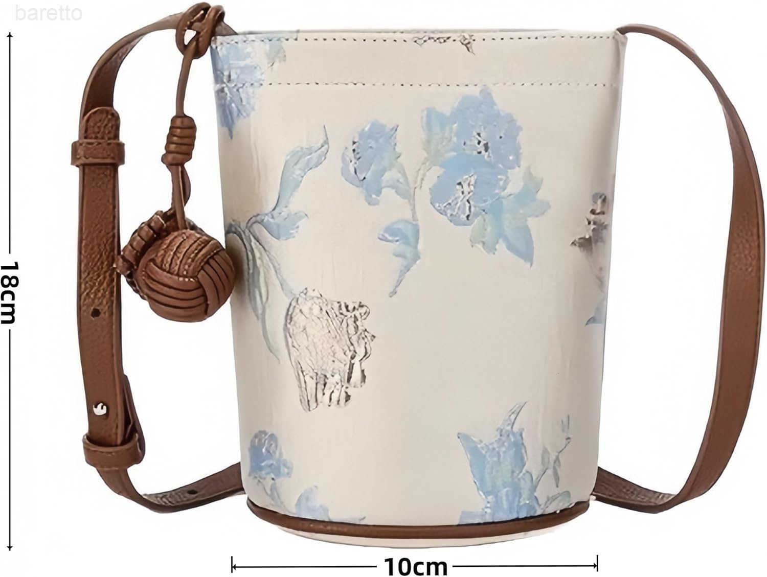 Womens Chinese Flower Style Shoulder Bag Mini Bucket Bag Crossbody Bag Z251017