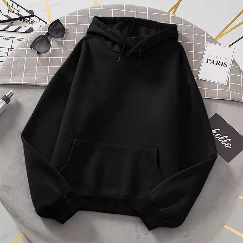 2025 white Hoodies men women Autumn Long Sleeve Pullover Tops Casual Pocket Hoodies Unisex Outer Loose Sport Wear Z251017