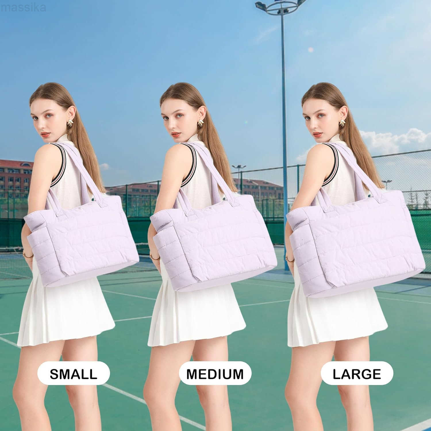 Puffy Tote Bag for Women Quilted Work Bag Nurse Bags Womens Handbags for Travel M251017