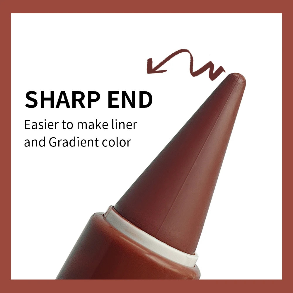 6color conical gradient lip liner pen matte black brown velvet lipstick waterproof and nongreasy blush and lip color pen 251014