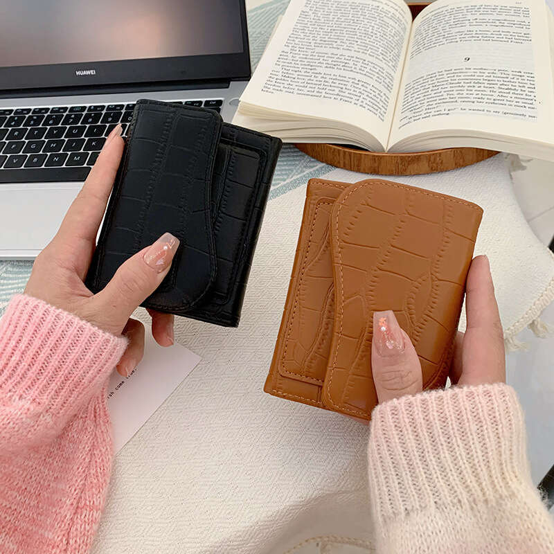 Women's Wallet Short Fashion Multi-color Multi-card Slot Card Holder Zipper Coin Purse Multi-functional