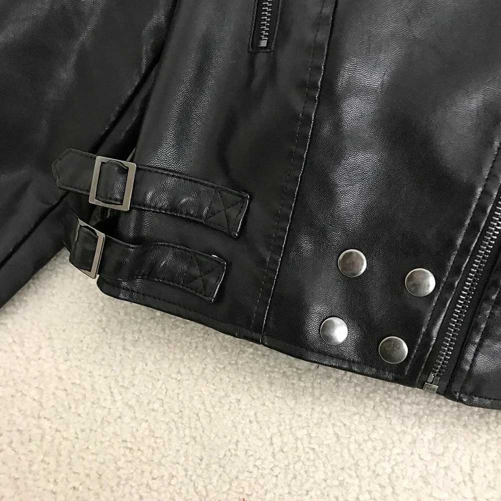 Faux Leather Biker Jacket Women Fashion Slim Short New Fashion Motorcycle PU Coat Spring Cropped Jacket Female ZippersT251017