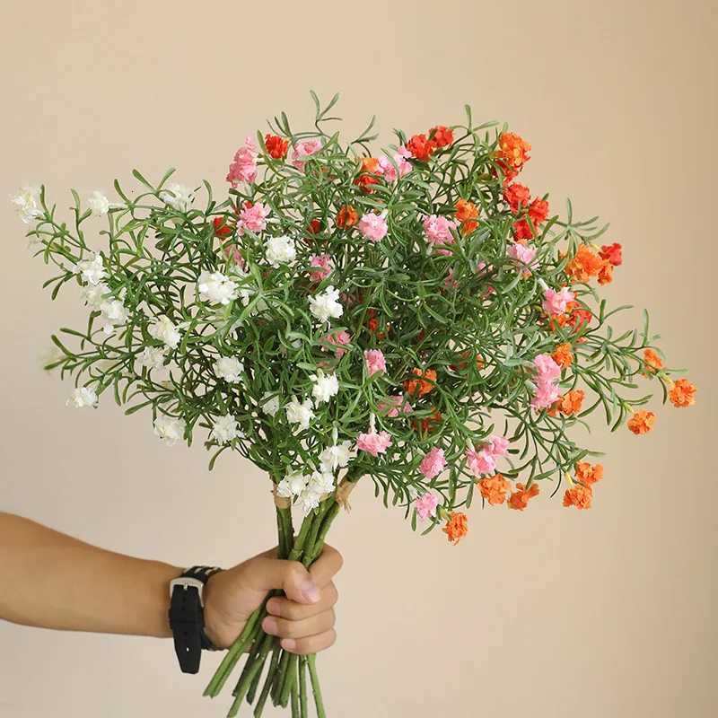 Pink Orange Starry Sky Simulation Flower Fragrance Snow Plum Fake Flowers Wedding Hall Set Home Decoration Fake Flower Bouquet C251017