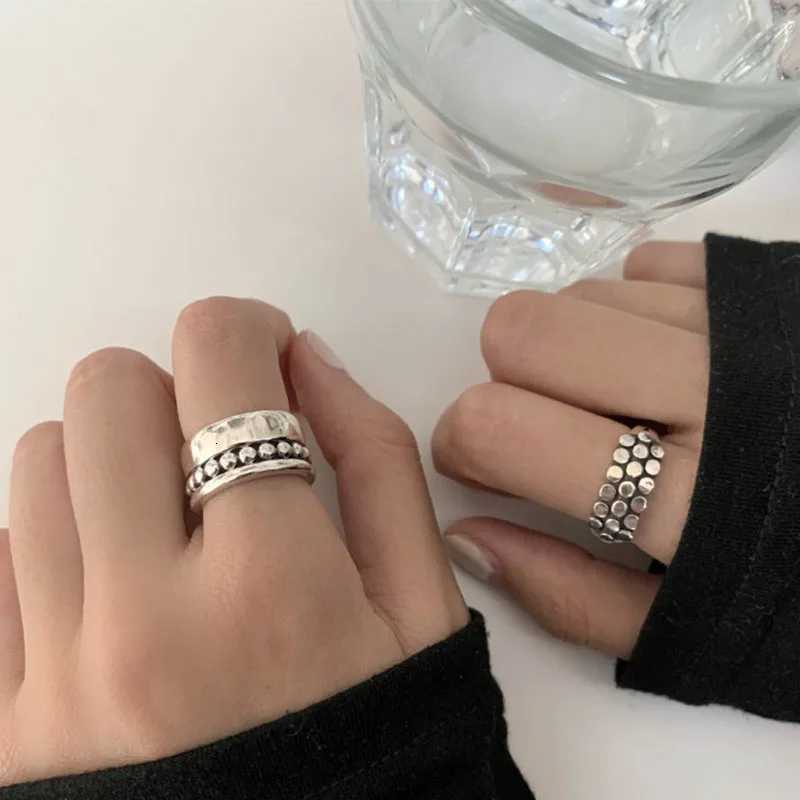 VENTFILLE 925 Sterling Silver Geometric Multilayer Round Bead Ring Female Fashion Punk Temperament Prevent Allergy Charm JewelryW251017
