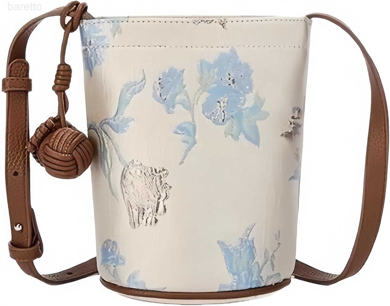 Womens Chinese Flower Style Shoulder Bag Mini Bucket Bag Crossbody Bag Z251017