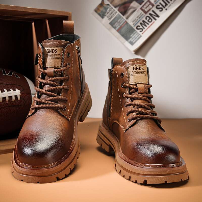 High Quality Mid Top Martin Boots, Outdoor Instagram Plush Leather Shoes