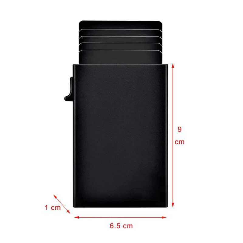 DIENQI Antitheft Card Protectors Card Holder Minimalist Smart Wallet RFID Protection Aluminum Metal Cardholder Case Porte CarteW251017