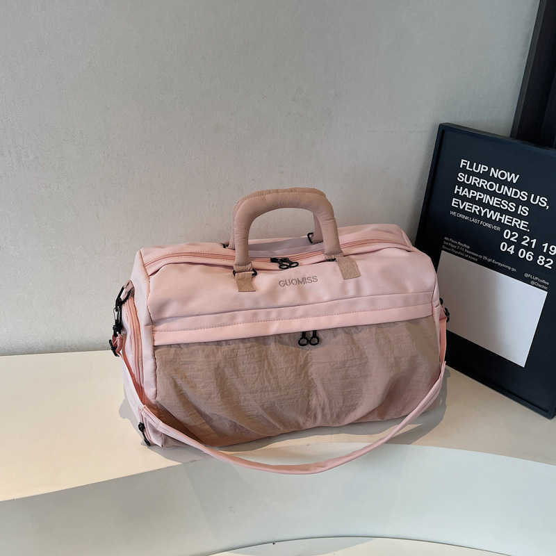 New Travel Bag Large Capacity Short Distance Luggage Bag Sports Fitness Bag Swimming Out Storage Bag Travel Boarding Bag 250415