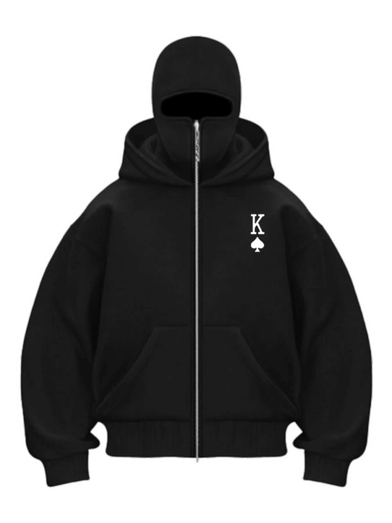 2025 Autumn Men Balaclava Y2K Gothic Harajuku Winter New Item Double Hooded Sweatshirt Mens Hooded Mask Zipper Sportswear Women Z251017