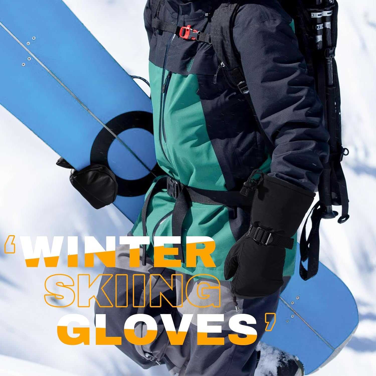 Winter Gloves Snow Mittens Thermal for Shoveling Snowboarding Snowmobiling Skiing for Men Women Z251017