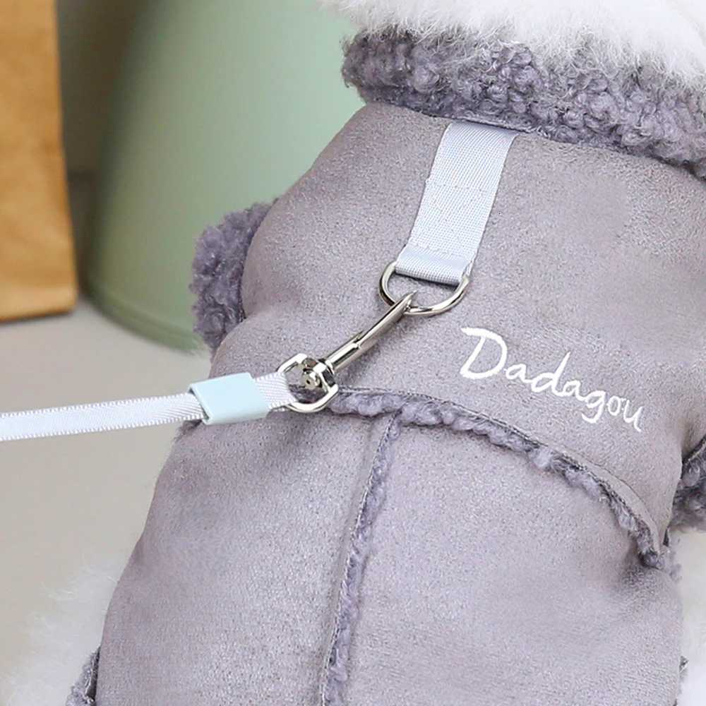 Winter Dog Leather Clothes Warm Fur Collar Dogs Jacket Coat Small Medium Dogs Clothes Vest Winter Pet Clothing Outfits CostumeW251017