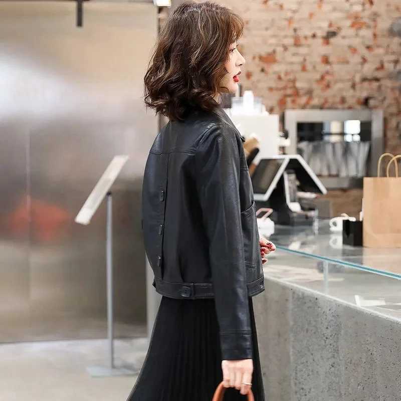 Spring Autumn Women Large Size 4XL PU Leather Coat 2024 Ladies Faux Leather Tops Jacket Female Short Leather Clothing OutwearT251017