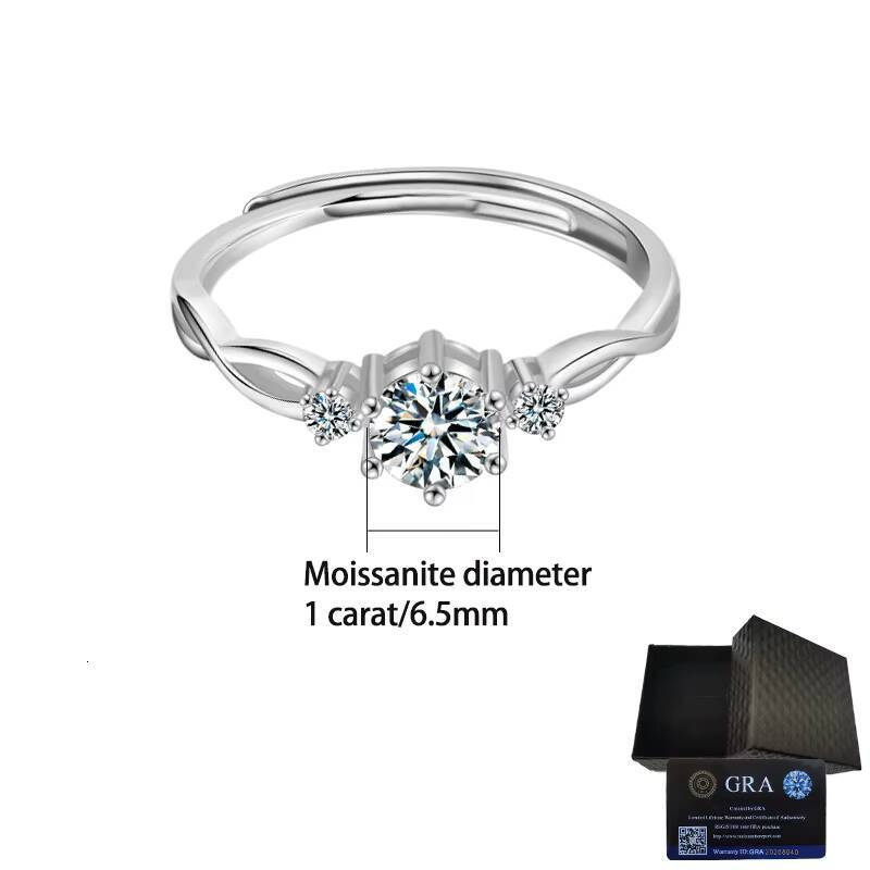 S925 Silver Moissanite Couple Rings Stylish and Simple Design for Dating Anniversaries Engagement Gifts