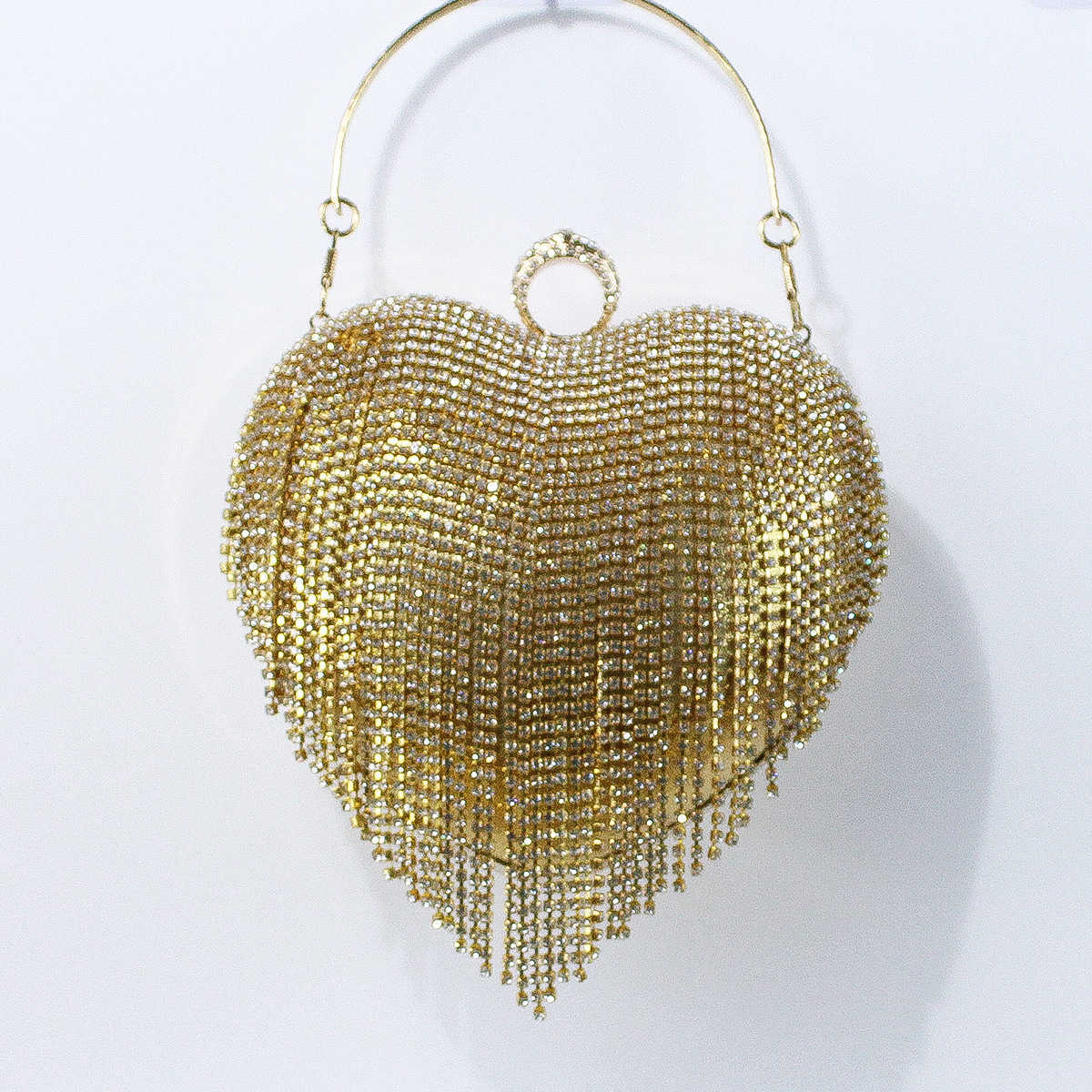 Tassel Heart Fashion Handbag Stylish Versatile Heart Crossbody Bag Light Luxury Evening Bag