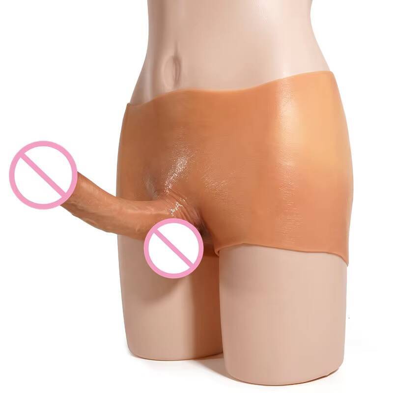Silicone Realistic Sex StrapOn Dildo for Couples Soft Adult Sex Toys with Pantie Underwear for Pegging Men and Girl