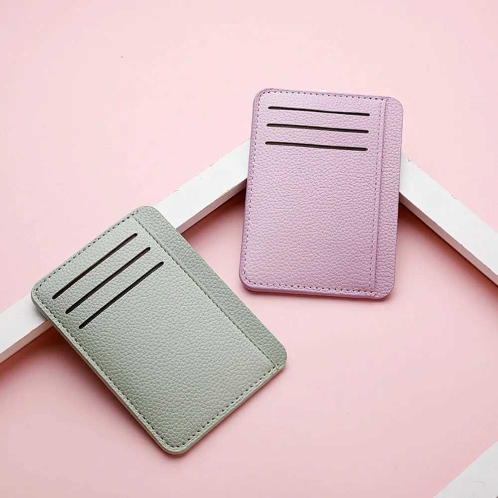 Portable PU Leather Card Holder 6 Slots Solid Color Credit Card Holder Lightweight Minimalist Card Case Men Card HolderW251017