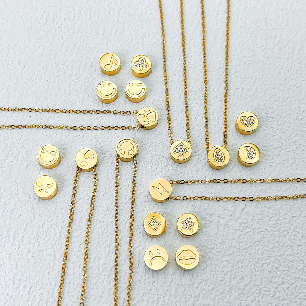 St.delan Korean Version Niche Design High-end Titanium Steel Smiley Face Bracelet Minimalist Fashion Trend Pendant