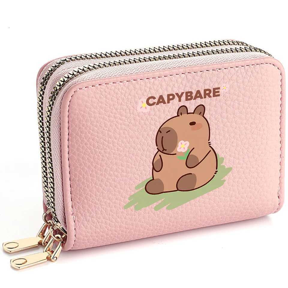 1pc Capybara Wallet Cartoon Print Womens Cute Coin Wallet Slim Wallet Credit Card Holder WalletW251017