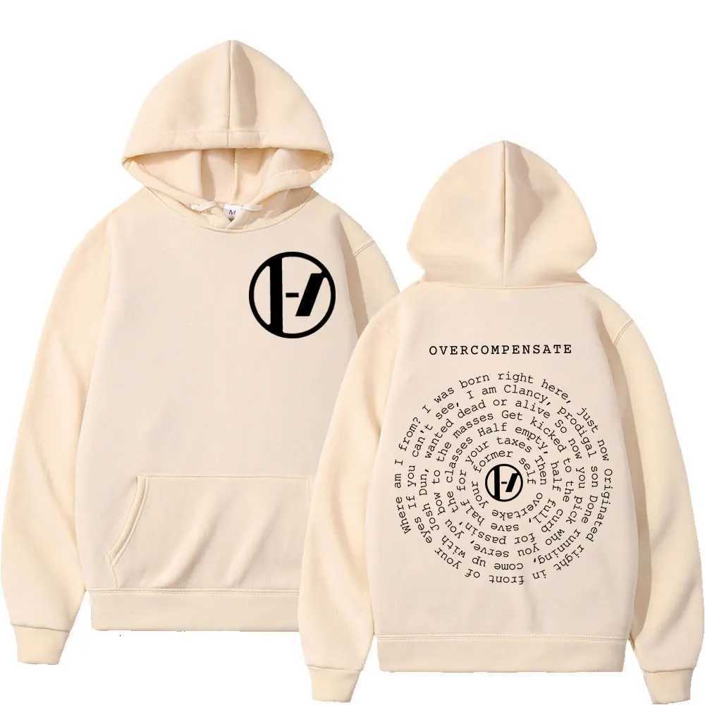 Twenty One Pilots Overcompensate Print Hoodie Men Women Rock Hip Hop Oversized Pullovers Fashion Casual Long Sleeve Sweatshirt Z251017