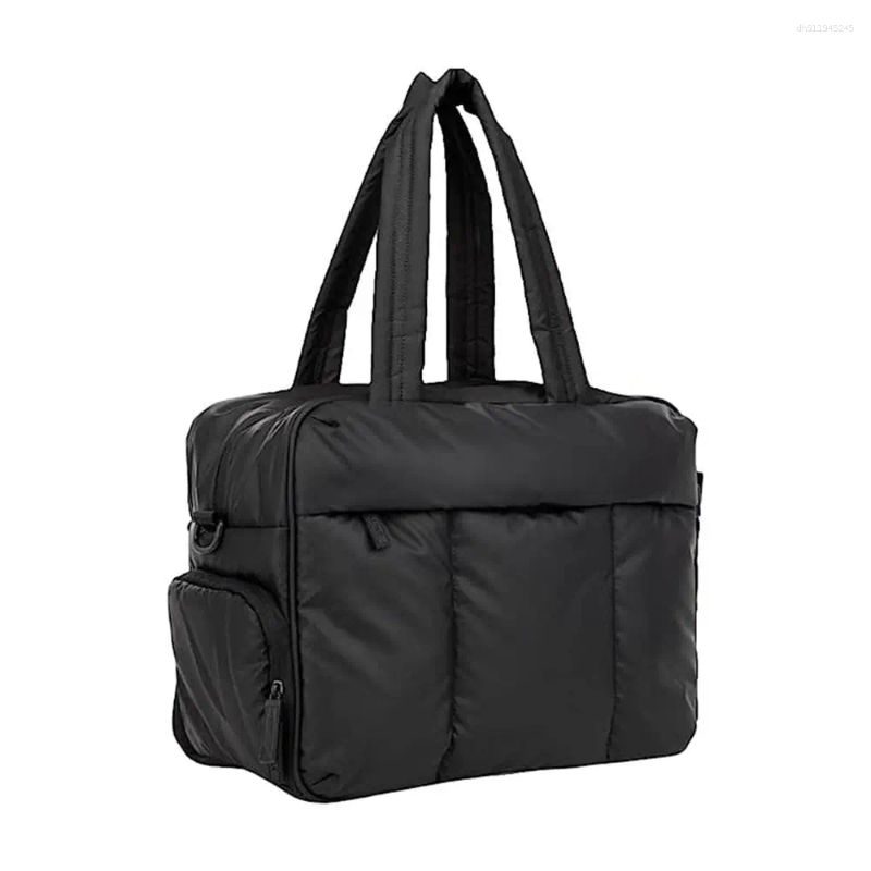 Duffel Bags Nylon Travel Bag Large Capacity Quilted Puffer Gym Tote Weekender With Shoe Compartment Overnight Woman
