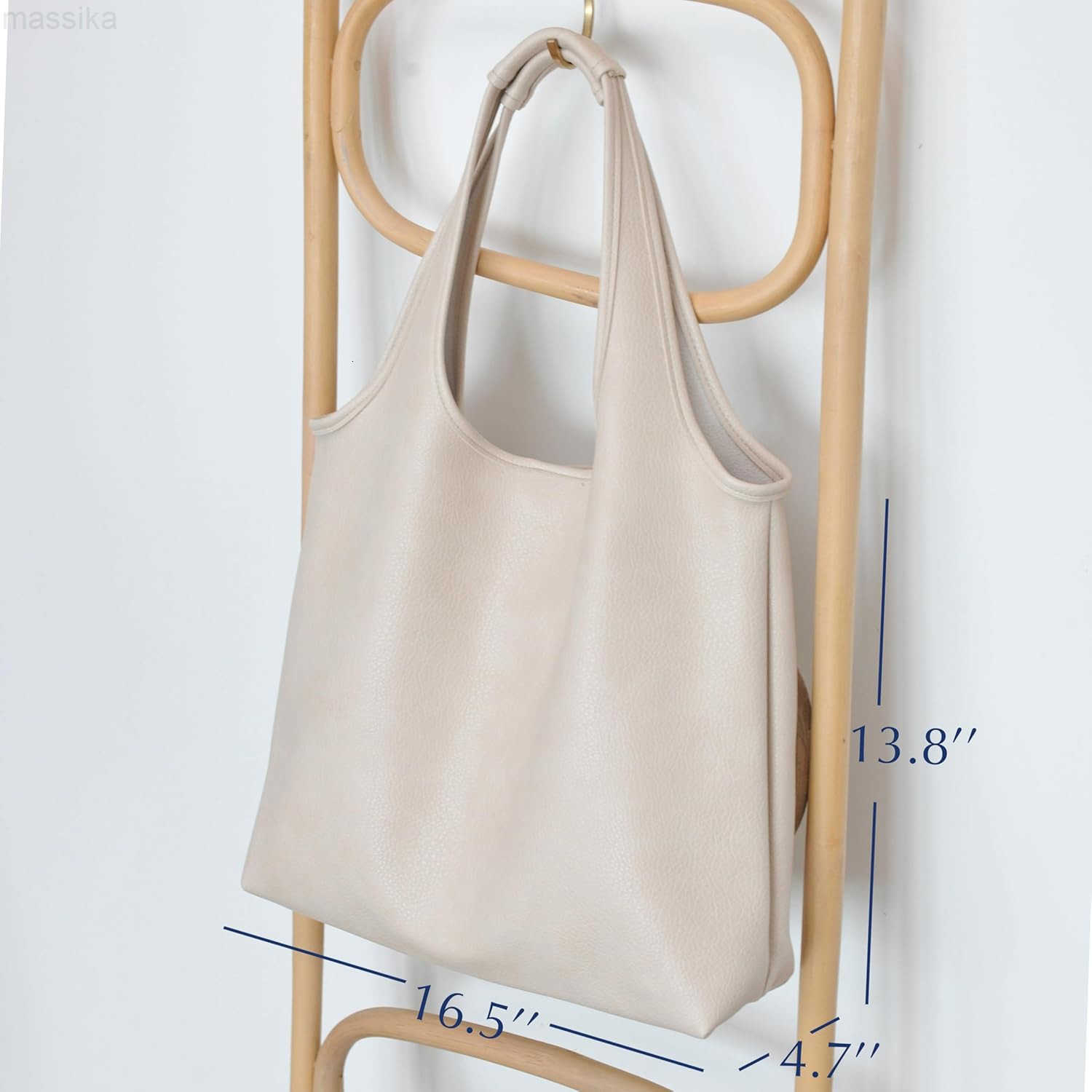 Womens Hobo Bag Soft Vegan Leather Tote Oversized Slouchy Handbag for ShoppingWeekenderWork M251017