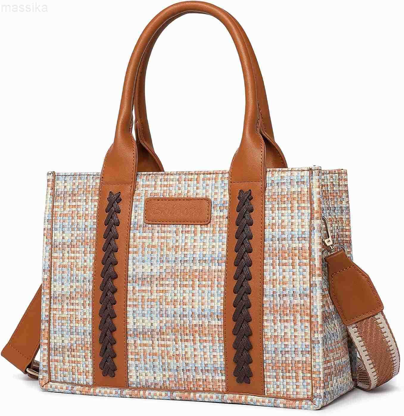 Medium Purse for Women PU Leather Tote Bag Western Satchel Handbag Purses Ladies Top Handle Crossbody Shoulder Bag Brown M251017