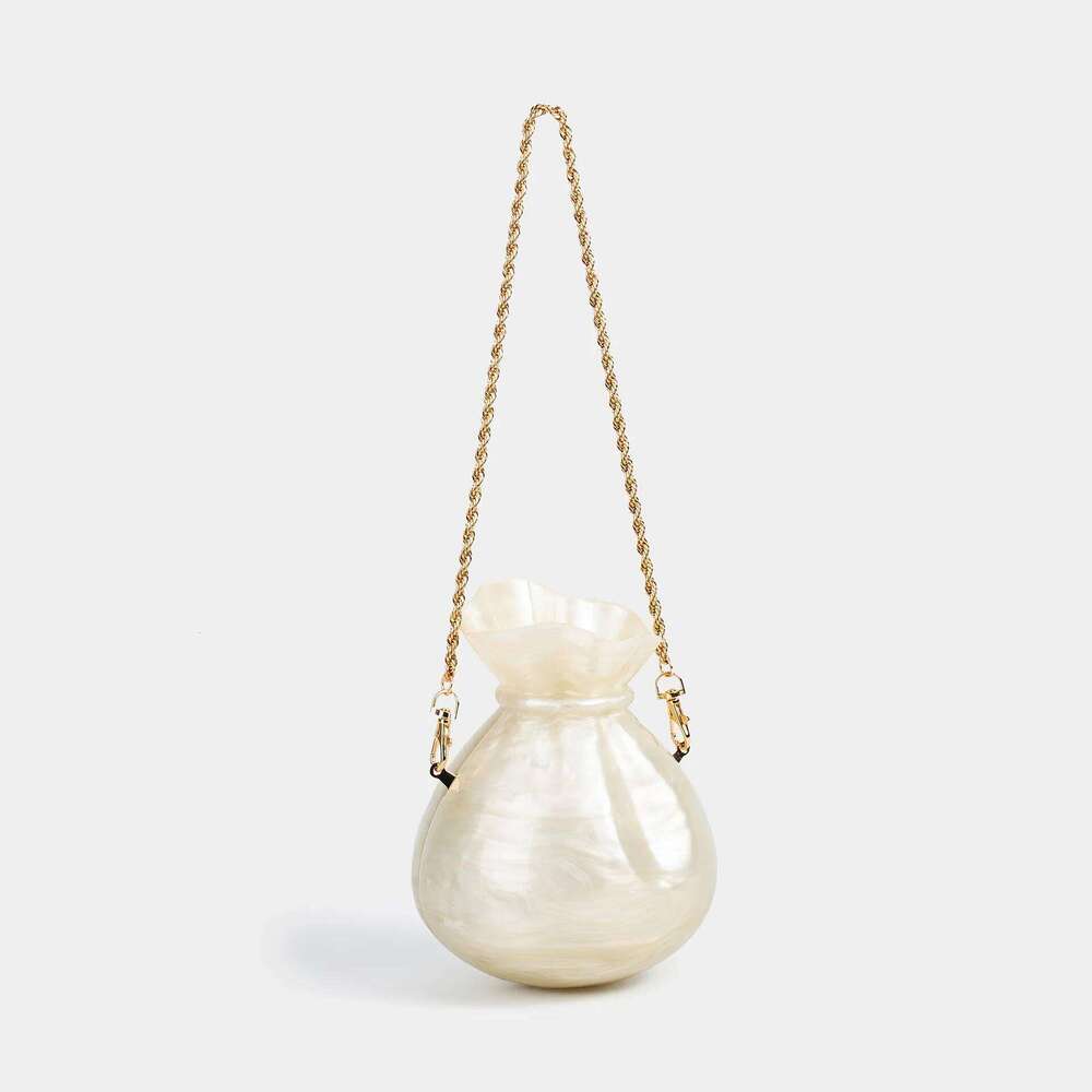 Women Acrylic Shoulder Bag Cute Evening Clutch Bag With Beaded Strap For Wedding Party Purse And Handbag Designer