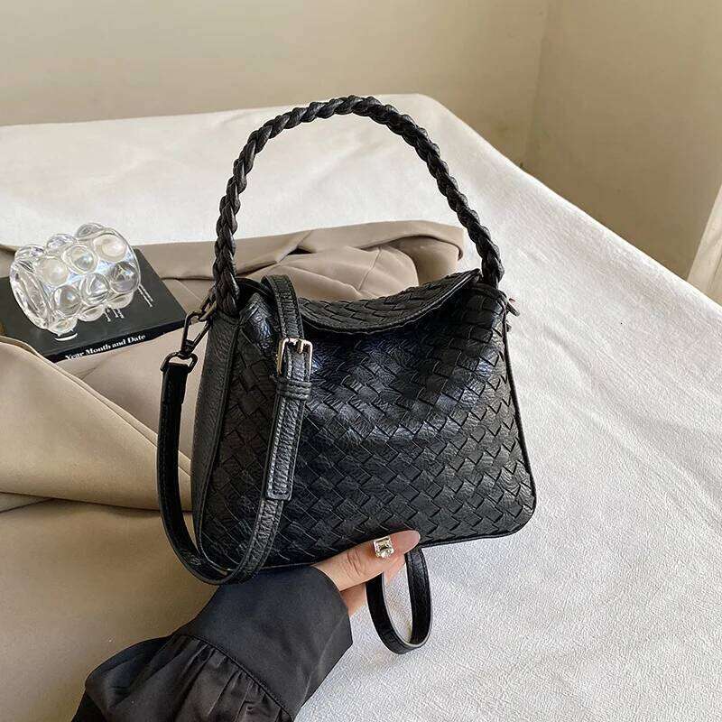 Woven Crossbody Bag Large Capacity Women Boho Shoulder Purse Casual Tote