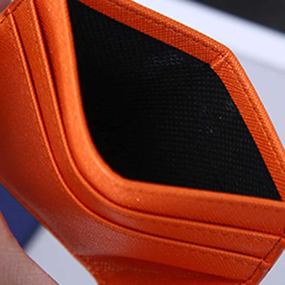 Women Men PU Leather Slim Wallets Coin Purse Business ID Card Holder Double Side Cards Storage Wallet High QualityW251017