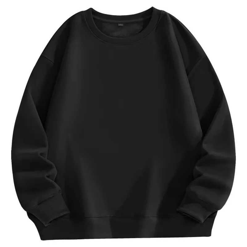 Trendy Versatile Sweatshirt Mens Solid Color Autumn and Winter Hotselling Simple and Comfortable Unisex Roundneck Sweatshirt Z251017