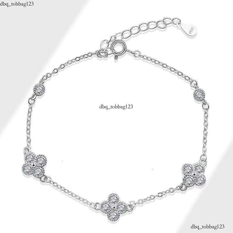 VANA New Thin Chain S Sier Jewelry Four-Leaf Clover Charm Designer Bracelet for Women