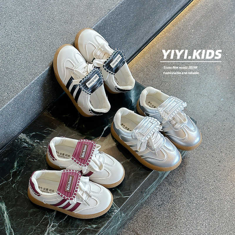 Children's sports shoes 2025 spring new leather surface casual Forrest Gump shoes versatile running shoes for boys and girls L251017