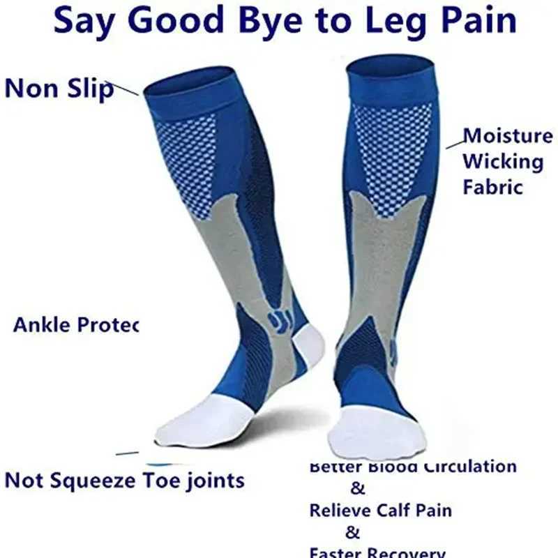 Compression Socks Running Socks Football Hiking Cycling Sports Socks Medical Blood Circulation Anti Fatigue Pregnancy Swelling C251017