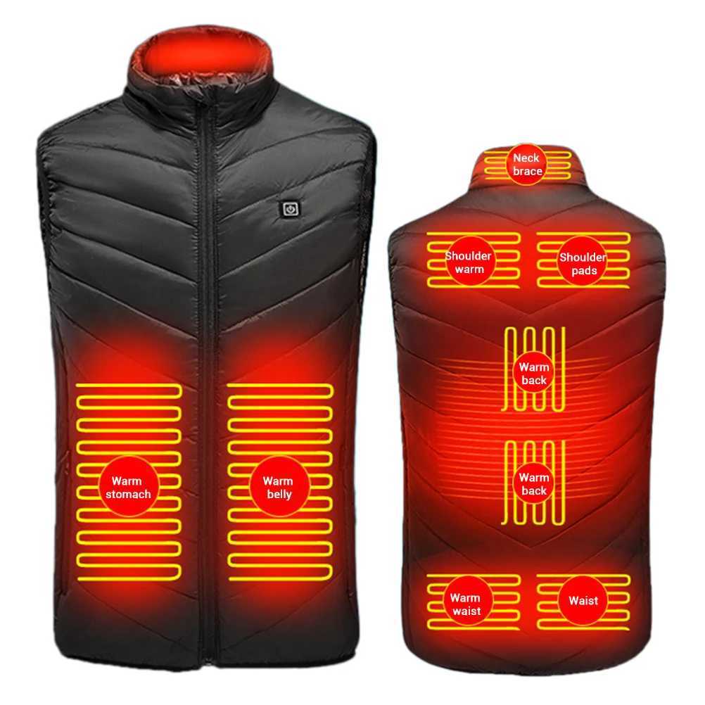 Winter USB Electric Heated Vest Heating Waistcoat Thermal Warm Jacket Electric Body Warmer for Unisex H251017