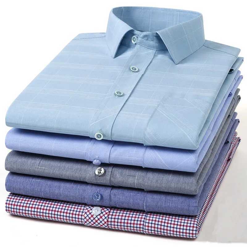 Fashion Mens Social Shirt Long Sleeve Autumn Soft Buttoned Plaid Stripe Print Formal Business Regular Fit Antiwrinkle Breathab J251017