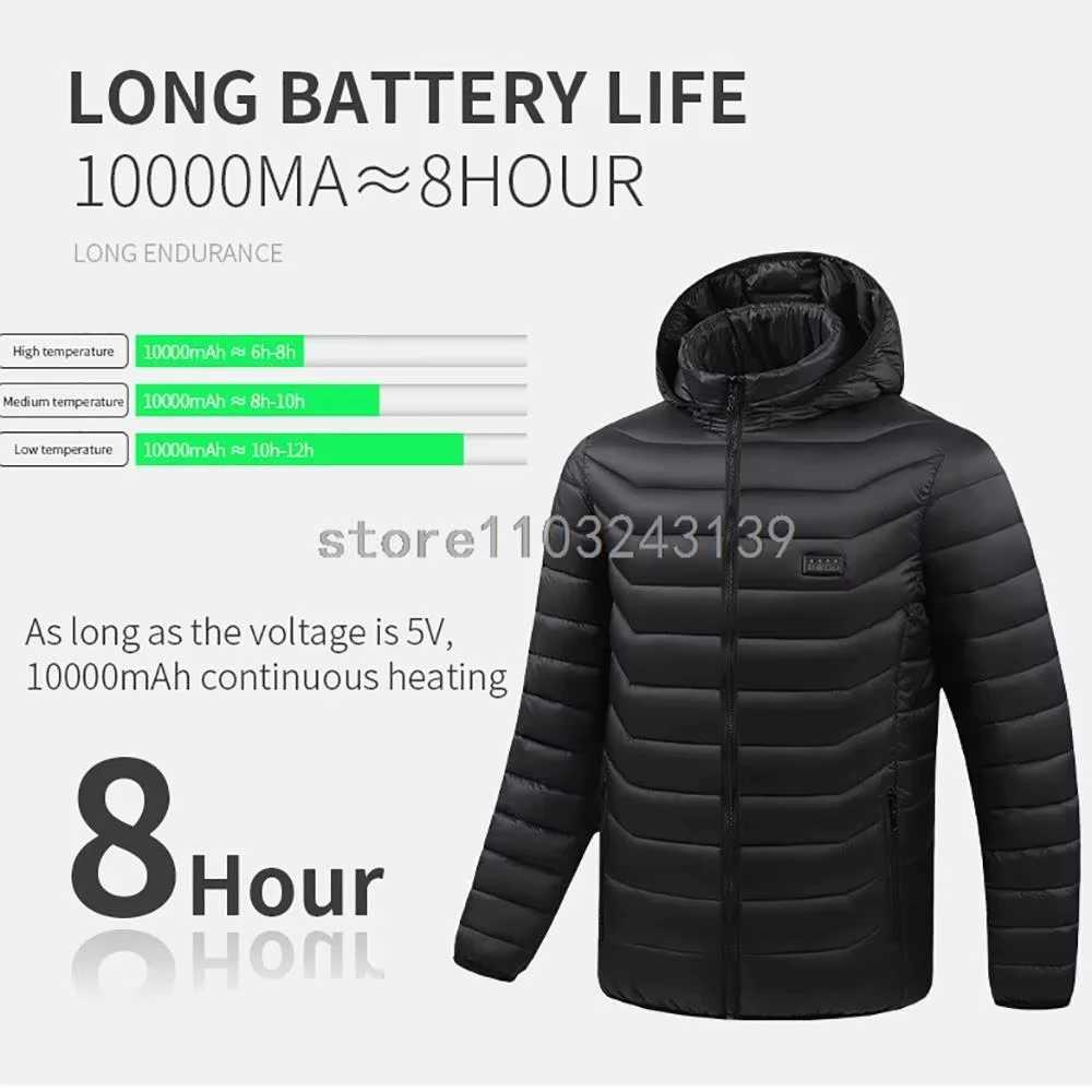 21 Areas Heated Jacket 2 Areas Winter Mens Womens Ski Jacket USB Electric Heating Jacket Heated Vest Moto Thermal Clothing H251017