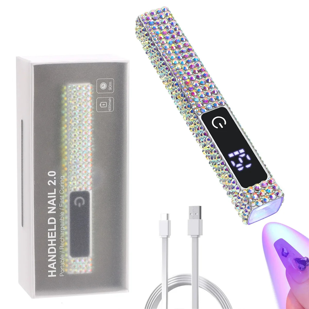 Portable Mini Dryer Lamp UV LED Nail Light For Curing All Nail Gel USB Rechargeable Nail Art Tool Home Travel Use 251014