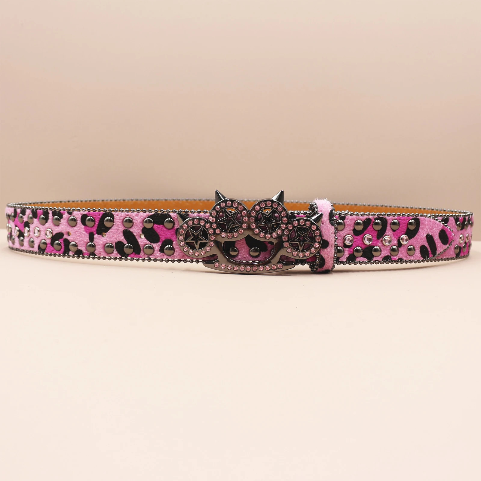 Leopard Shiny Adult Strap Cowboy Cowgirl Cinturones Para Hombre Supplies Western Rhinestone Belts Metal Diamond Casual 251011