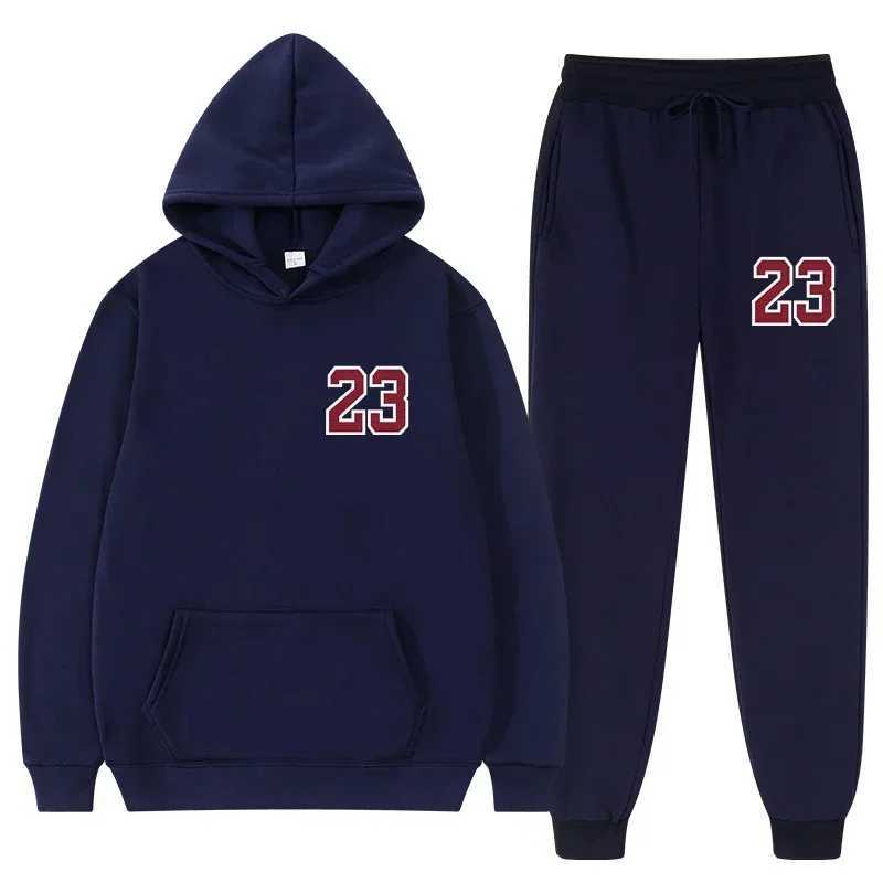 2025 Autumn Winter HoodiesPants Two Piece Set Men Hoodies Tracksuits Jogger Pants thick Warm Clothes Men neutral style Z251017