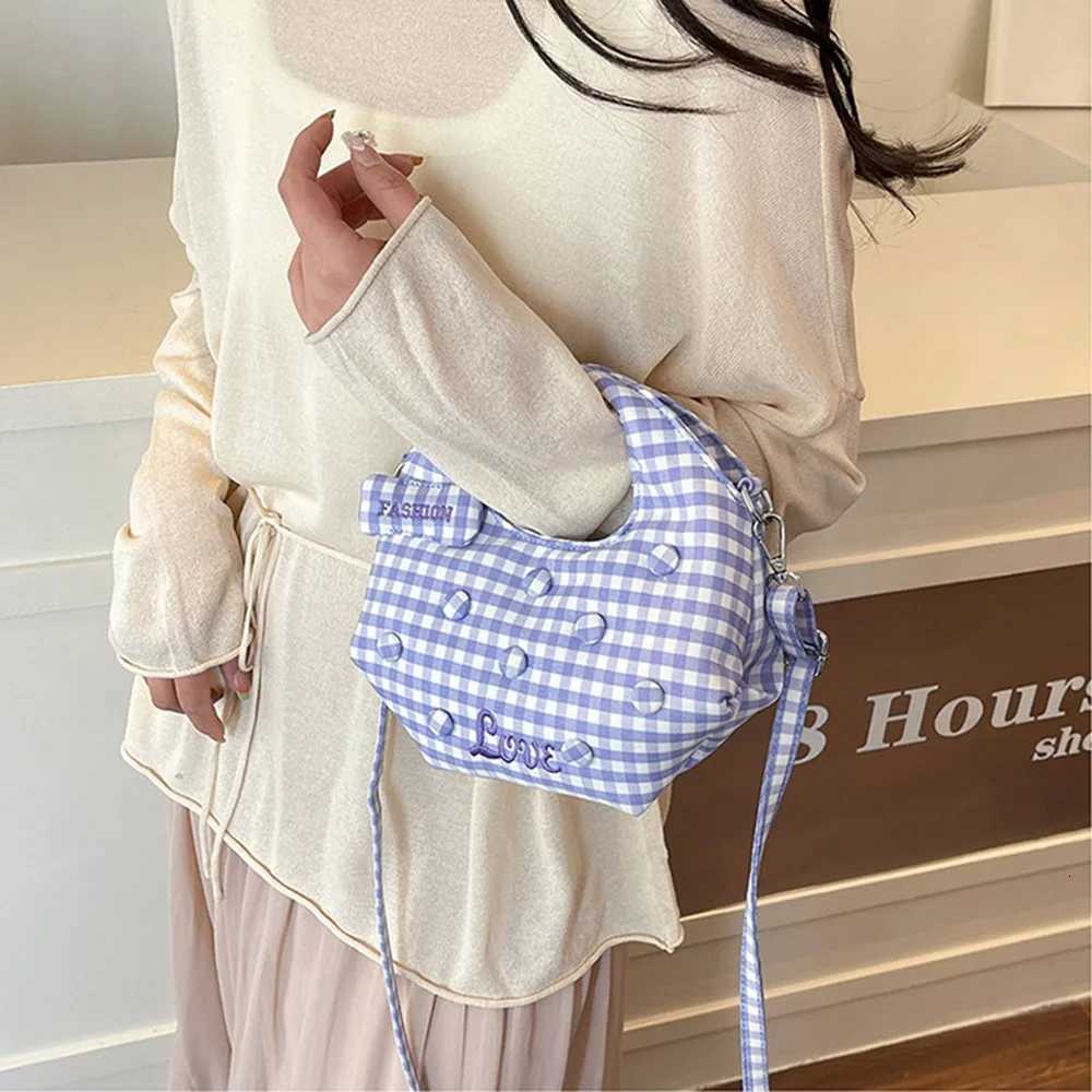 Cute Cookie Design Handbag Korean Style Large Capacity Crossbody Shoulder Bag Solid Color Nylon Girly Commuting Bag Outdoor Z251017